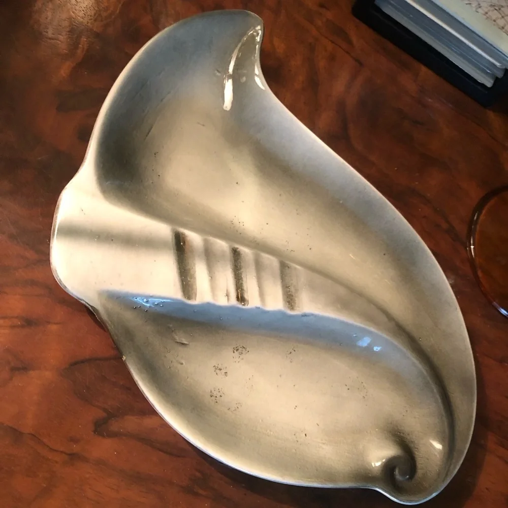 Mid-Century Vintage Gray Pottery AshTray